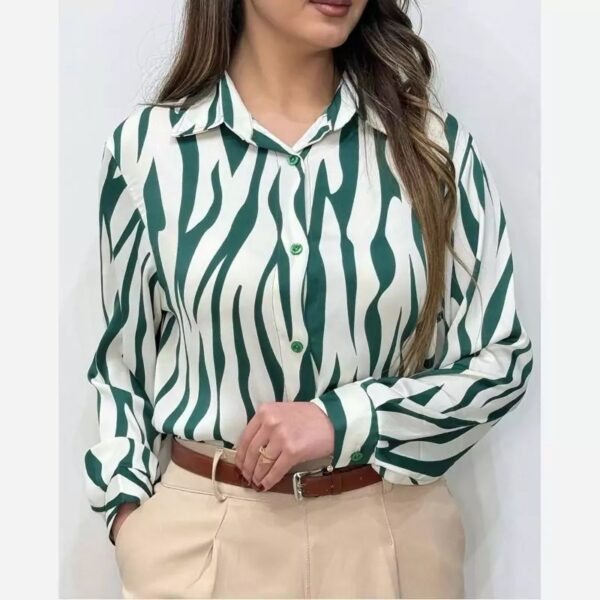 شومیز زنانه ساتن راه راه زنانه کد 264
