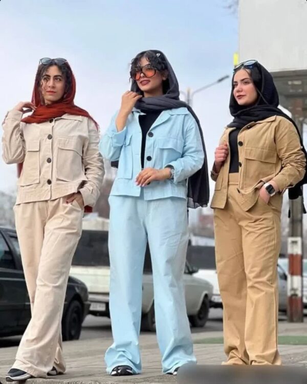ست دوتکه کت شلوار لنین کد 301 - Image 5