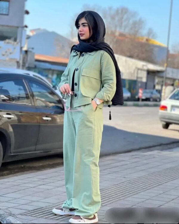 ست دوتکه کت شلوار لنین کد 301 - Image 2